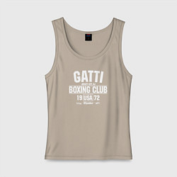 Майка женская хлопок Gatti Boxing Club, цвет: миндальный