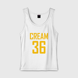 Майка женская хлопок CREAM 36, цвет: белый