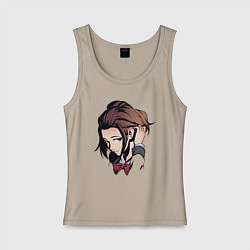 Майка женская хлопок Сатоми, цвет: миндальный