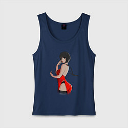 Майка женская хлопок Ada Wong from Resident Evil, цвет: тёмно-синий