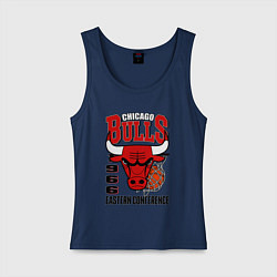 Майка женская хлопок Chicago Bulls NBA, цвет: тёмно-синий