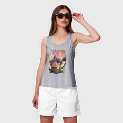 Майка женская хлопок Horizon Forbidden West Горизонт Запретный Запад, цвет: меланж — фото 2