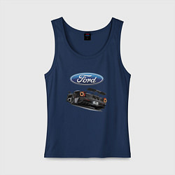 Майка женская хлопок Ford Performance Motorsport, цвет: тёмно-синий