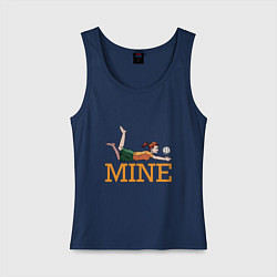 Майка женская хлопок Volleyball - Mine, цвет: тёмно-синий