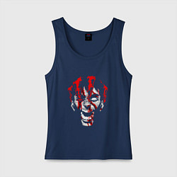 Майка женская хлопок БЕРСЕРК ЯРОСТЬ, цвет: тёмно-синий