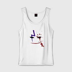 Майка женская хлопок Mask of Hai Темнее тёмного, цвет: белый