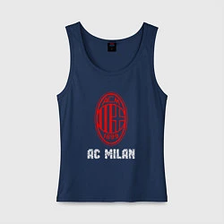 Майка женская хлопок МИЛАН AC Milan, цвет: тёмно-синий