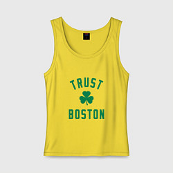 Майка женская хлопок Trust Boston, цвет: желтый