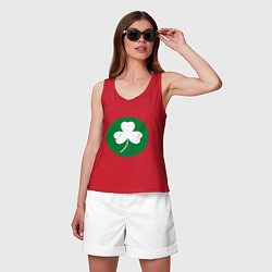 Майка женская хлопок Celtics Style, цвет: красный — фото 2