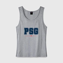 Майка женская хлопок PSG FC Classic, цвет: меланж