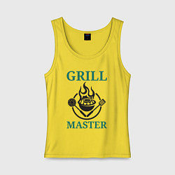 Женская майка Гриль мастер текст Grill master