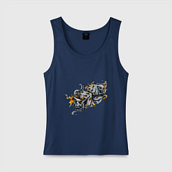 Майка женская хлопок Фарт, цвет: тёмно-синий