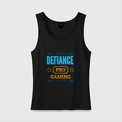 Майка женская хлопок Игра Defiance PRO Gaming, цвет: черный