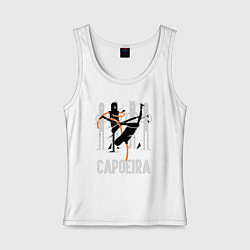 Майка женская хлопок Capoeira contactless combat, цвет: белый