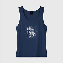 Майка женская хлопок Octopusnaut, цвет: тёмно-синий