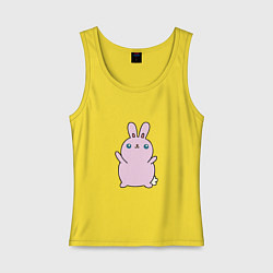 Майка женская хлопок Pink - Bunny, цвет: желтый