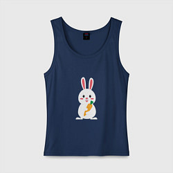 Майка женская хлопок Крольчишка, цвет: тёмно-синий