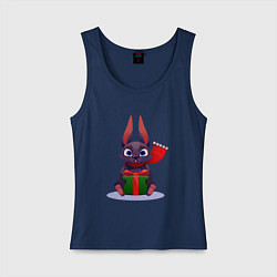 Женская майка Новогодний кролик - подарок