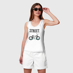 Майка женская хлопок Street BMX, цвет: белый — фото 2