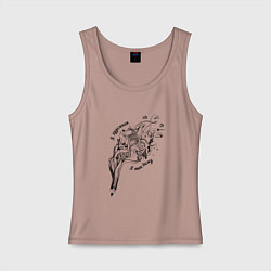 Майка женская хлопок Я художник - я так вижу, цвет: пыльно-розовый