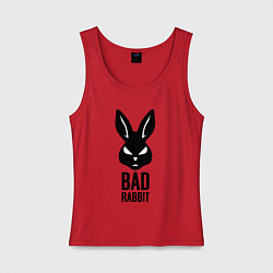 Майка женская хлопок Bad rabbit, цвет: красный