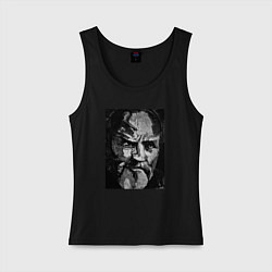 Майка женская хлопок Масляный мужик, цвет: черный