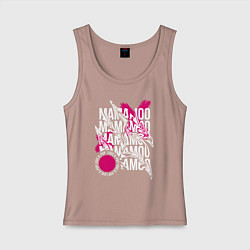 Майка женская хлопок Mamamoo love k-pop, цвет: пыльно-розовый