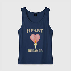 Майка женская хлопок Разбиватель сердец, цвет: тёмно-синий