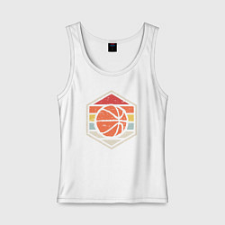Майка женская хлопок Basket Baller, цвет: белый