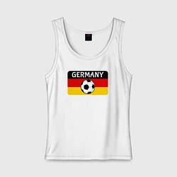Майка женская хлопок Football Germany, цвет: белый