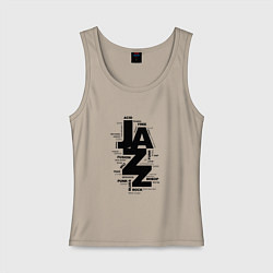 Майка женская хлопок Jazz Styles BW2, цвет: миндальный