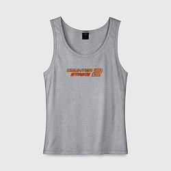 Женская майка Counter strike 2 orange logo