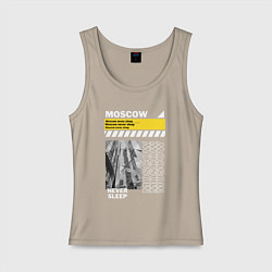 Женская майка Moscow never sleep