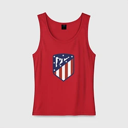 Майка женская хлопок Atletico Madrid FC, цвет: красный