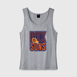 Майка женская хлопок Phx Suns, цвет: меланж