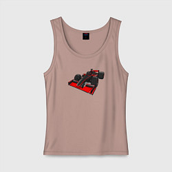 Майка женская хлопок Formula-1 McLaren, цвет: пыльно-розовый