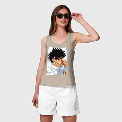 Майка женская хлопок Иппо Боксер, цвет: миндальный — фото 2