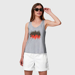 Майка женская хлопок Syberia, цвет: меланж — фото 2