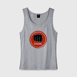 Майка женская хлопок MMA strong, цвет: меланж