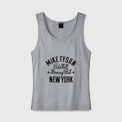 Майка женская хлопок Mike Tyson: New York, цвет: меланж