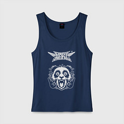 Майка женская хлопок Babymetal rock panda, цвет: тёмно-синий