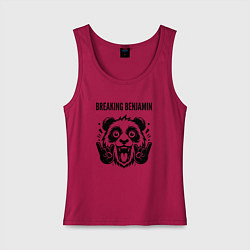 Майка женская хлопок Breaking Benjamin - rock panda, цвет: маджента