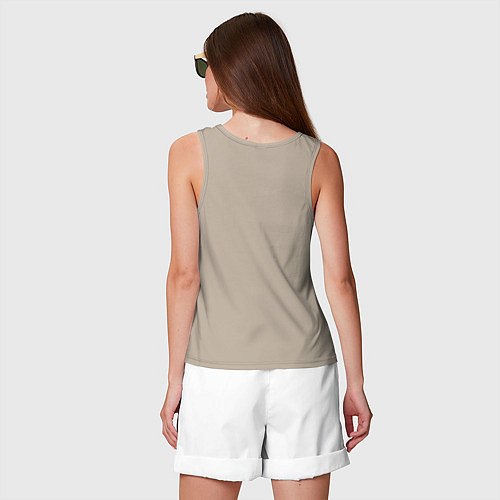 Женская майка Content Warning logo / Миндальный – фото 4