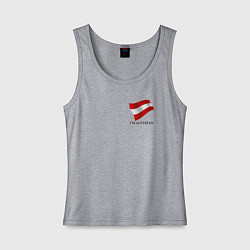 Майка женская хлопок Im Austrian - motto, цвет: меланж