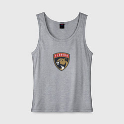 Майка женская хлопок Florida Panthers NHL, цвет: меланж