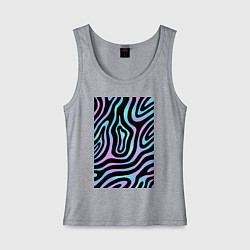 Майка женская хлопок Голографические реки, цвет: меланж