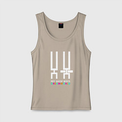 Майка женская хлопок Pet Shop Boys - Dreamworld, цвет: миндальный