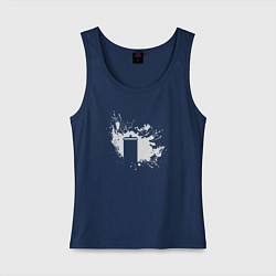 Майка женская хлопок Tardis splash, цвет: тёмно-синий