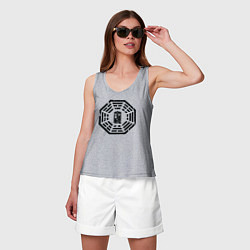 Майка женская хлопок Tardis dharma, цвет: меланж — фото 2
