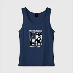 Майка женская хлопок Боевой отряд Комбатант Ди, цвет: тёмно-синий